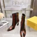 Fendi Arco Eel‑Skin Cone‑Heel Ankle Boots 8cm Heel #B68484