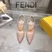 Fendi Colibri Lite FF Mesh Slingback Pointed‑Toe High Heels #B68479