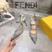 Fendi Colibri Lite FF Mesh Slingback Pointed‑Toe High Heels #B68480