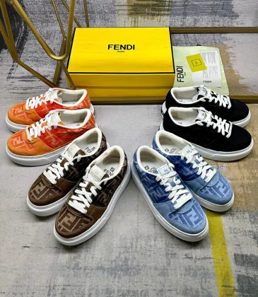 Fendi shoes for Women's Fendi Sneakers White/Blue/Orange #A49600 Fendi shoes for Women's Fendi Sneakers White/Blue/Orange #A49600