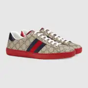 Gucci Ace GG Supreme Sneaker with Web Stripe and Red Sole: Iconic Style Italian Craftsmanship for MEN #914612 Gucci Ace GG Supreme Sneaker with Web Stripe and Red Sole: Iconic Style Italian Craftsmanship for MEN #914612