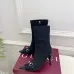 Gucci GG Monogram Pointed‑Toe High‑Heel Ankle Boots 8.5cm Heel #B68357