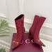 Gucci GG Monogram Pointed‑Toe High‑Heel Ankle Boots 8.5cm Heel #B68358