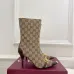Gucci GG Monogram Pointed‑Toe High‑Heel Ankle Boots 8.5cm Heel #B68360