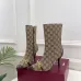 Gucci GG Monogram Pointed‑Toe High‑Heel Ankle Boots 8.5cm Heel #B68360