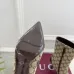 Gucci GG Monogram Pointed‑Toe High‑Heel Ankle Boots 8.5cm Heel #B68360