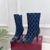 Gucci GG Monogram Pointed‑Toe High‑Heel Ankle Boots 8.5cm Heel #B68361
