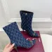 Gucci GG Monogram Pointed‑Toe High‑Heel Ankle Boots 8.5cm Heel #B68361