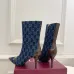 Gucci GG Monogram Pointed‑Toe High‑Heel Ankle Boots 8.5cm Heel #B68361