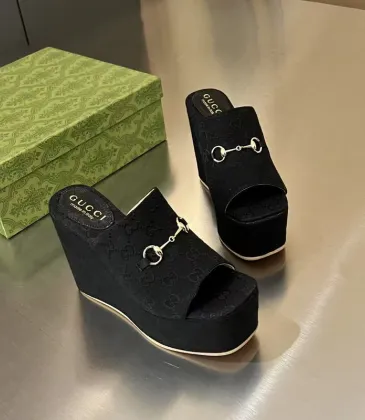 Gucci Shoes for Women wedge sandal with Horsebit Black #A48887 Gucci Shoes for Women wedge sandal with Horsebit Black #A48887