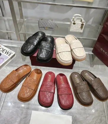 Gucci Women's Double G with GG Mules Gucci Slippers #A53223 Gucci Women's Double G with GG Mules Gucci Slippers #A53223