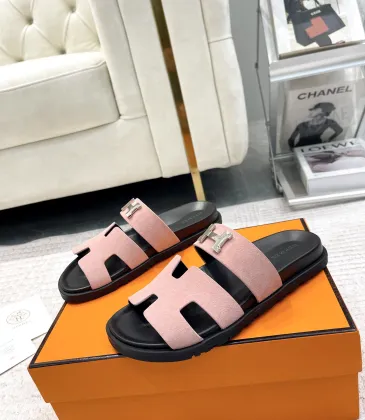 Hermes Chypre Double‑Strap Slide Sandals #B68486