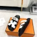 Hermes Chypre Double‑Strap Slide Sandals #B68488