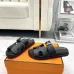 Hermes Chypre Double‑Strap Slide Sandals #B68490