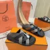 Hermes Chypre Double‑Strap Slide Sandals #B68491