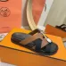 Hermes Chypre Double‑Strap Slide Sandals #B68492