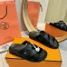 Hermes Chypre Double‑Strap Slide Sandals #B68494