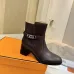 Hermès Leather Kelly Buckle Block‑Heel Ankle Boots 6cm Heel #B68413