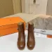 Hermès Leather Kelly Buckle Block‑Heel Ankle Boots 6cm Heel #B68414