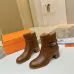 Hermès Leather Kelly Buckle Block‑Heel Ankle Boots 6cm Heel #B68414