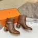 Hermès Leather Kelly Buckle Block‑Heel Ankle Boots 6cm Heel #B68414
