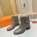 Hermès Leather Kelly Buckle Block‑Heel Ankle Boots 6cm Heel #B68415