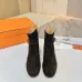 Hermès Suede Metal‑Lock Block‑Heel Ankle Boots 6cm Heel #B68411