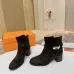 Hermès Suede Metal‑Lock Block‑Heel Ankle Boots 6cm Heel #B68411