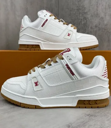 Louis Vuitton Couples White Low Top Sneakers #A54333 Louis Vuitton Couples White Low Top Sneakers #A54333
