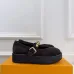 LV Metal Buckle Monogram Velvet Platform Mary Jane Shoes 4.5cm Heel #B68326