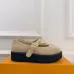 LV Metal Buckle Monogram Velvet Platform Mary Jane Shoes 4.5cm Heel #B68328