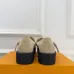 LV Metal Buckle Monogram Velvet Platform Mary Jane Shoes 4.5cm Heel #B68328