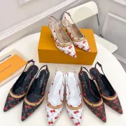 Louis Vuitton Shoes for Women's Louis Vuitton Pumps Chérie Slingback Pumps Black/White #A54180 Louis Vuitton Shoes for Women's Louis Vuitton Pumps Chérie Slingback Pumps Black/White #A54180
