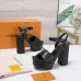 LV Chunky Heel Platform Ankle‑Strap Sandals 13cm Heel #B68423