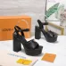 LV Chunky Heel Platform Ankle‑Strap Sandals 13cm Heel #B68423