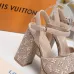 LV Chunky Heel Platform Ankle‑Strap Sandals 13cm Heel #B68424