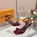 LV Crystal Heel Bow Slingback High‑Heel Sandals 7.5cm Heel #B68506