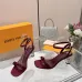 LV Crystal Heel Bow Slingback High‑Heel Sandals 7.5cm Heel #B68506
