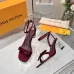 LV Crystal Heel Bow Slingback High‑Heel Sandals 7.5cm Heel #B68506