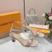 LV Crystal Heel Bow Slingback High‑Heel Sandals 7.5cm Heel #B68507