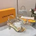 LV Crystal Heel Bow Slingback High‑Heel Sandals 7.5cm Heel #B68508