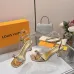 LV Crystal Heel Bow Slingback High‑Heel Sandals 7.5cm Heel #B68508