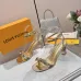 LV Crystal Heel Bow Slingback High‑Heel Sandals 7.5cm Heel #B68508