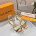 LV Crystal Heel Bow Slingback High‑Heel Sandals 7.5cm Heel #B68508