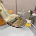 LV Crystal Heel Bow Slingback High‑Heel Sandals 7.5cm Heel #B68508