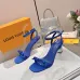 LV Crystal Heel Bow Slingback High‑Heel Sandals 7.5cm Heel #B68509