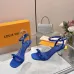 LV Crystal Heel Bow Slingback High‑Heel Sandals 7.5cm Heel #B68509