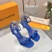 LV Crystal Heel Bow Slingback High‑Heel Sandals 7.5cm Heel #B68509