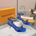 LV Crystal Heel Bow Slingback High‑Heel Sandals 7.5cm Heel #B68509