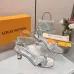 LV Crystal Heel Bow Slingback High‑Heel Sandals 7.5cm Heel #B68510